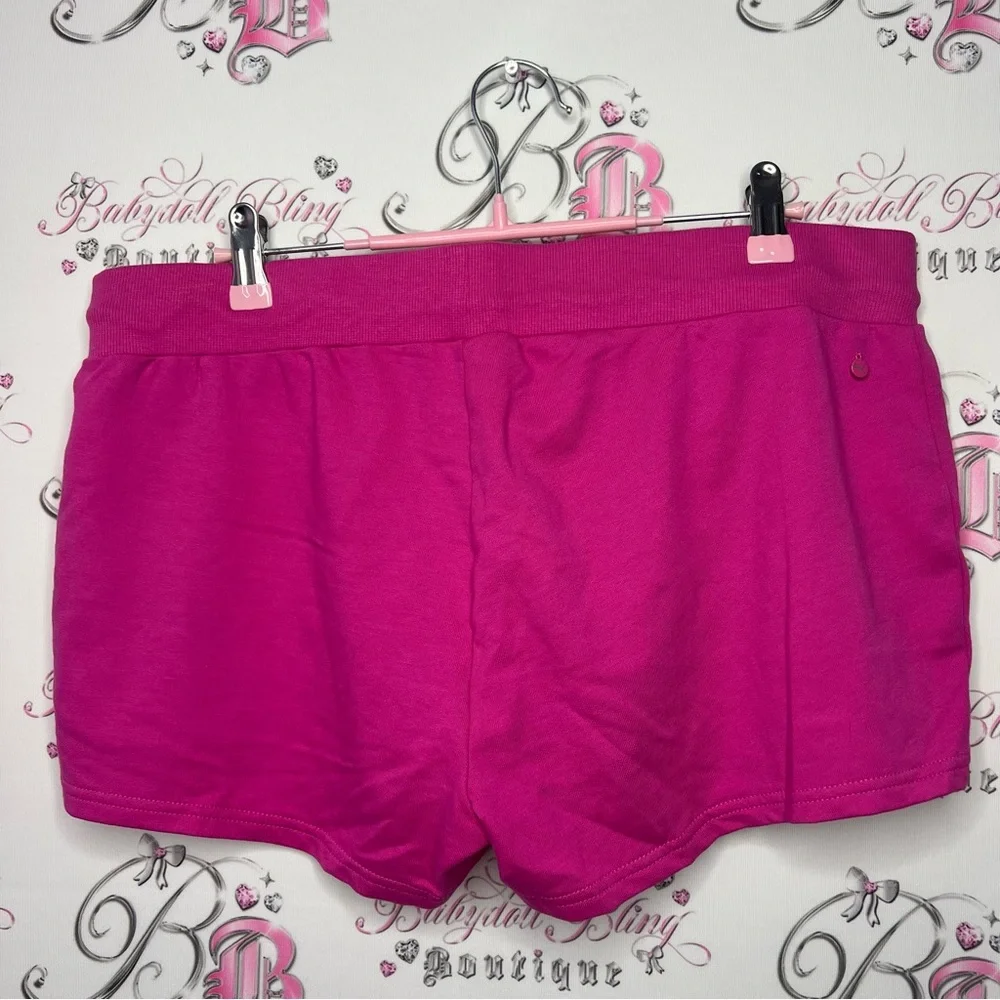 Puma shorts pink silver logo emblem on back metal new without tags workout gym - Picture 2 of 6